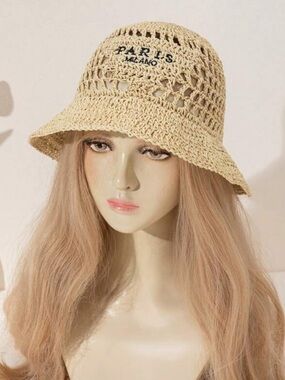New Cream Crochet Bucket Hat - Women’s Summer Sun Hat